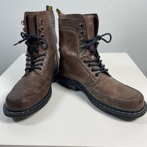 Dr Martens For Buckle Mens 10/Womens 11 Combat Boots Brown Leather AW004
